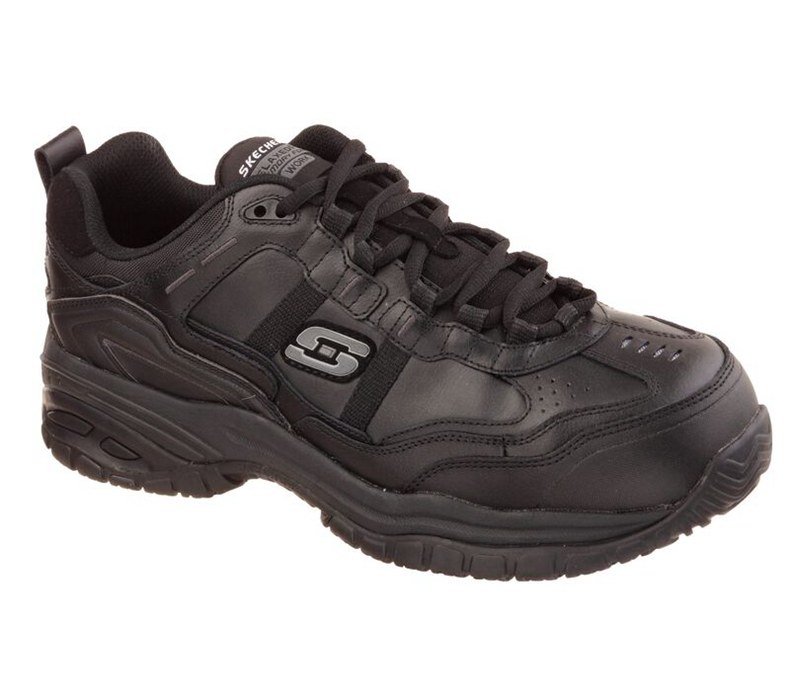 Skechers Relaxed Fit: Soft Stride - Grinnell Comp - Mens Work Boots Black [AU-XV2624]